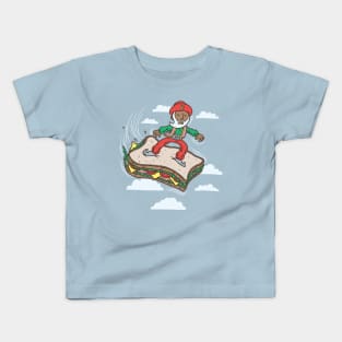 Sinbad Surfs the Seven Skies, on a Sandwich. I Don't know Why Kids T-Shirt